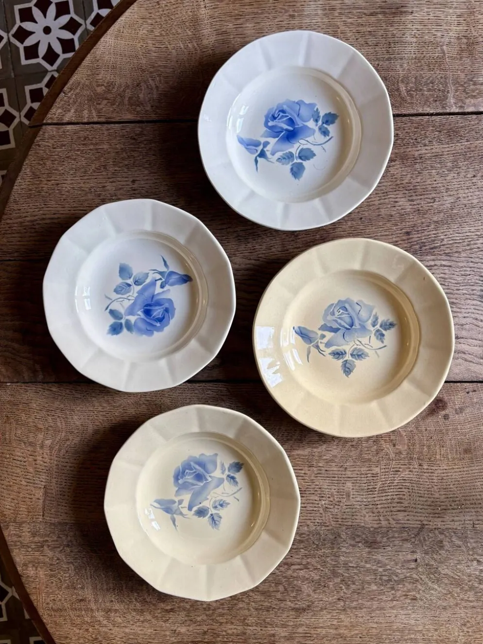 Lot de 4 assiettes creuses vintage Digoin