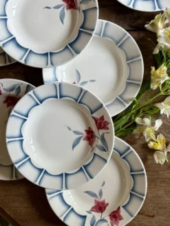Lot de 10 assiettes creuses vintage de Digoin