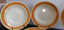 Lot de 6 assiettes creuse vintage Gien 50