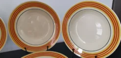 Lot de 6 assiettes creuse vintage Gien 50