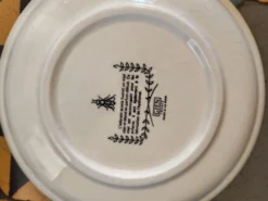 Lot de 5 assiettes décoratives Gien par Hughette Sainson