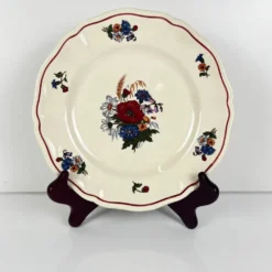Lot de 6 assiettes à dessert "Agreste" Sarreguemines, XXe s.