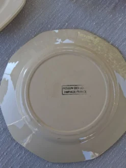 Lot de 6 assiettes à dessert anciennes de chez Moulin des loups en bon état