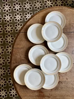 Lot de 10 assiettes à dessert anciennes - Auteuil de Lunéville