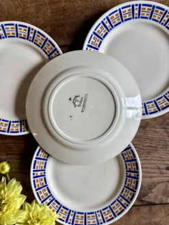 Lot de 6 assiettes à dessert anciennes - Robinson de Badonvillier