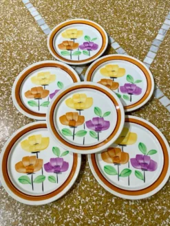 Lot de 6 assiettes à dessert Anémone de DIGOIN Sarreguemines