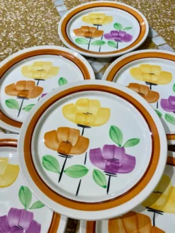 Lot de 6 assiettes à dessert Anémone de DIGOIN Sarreguemines