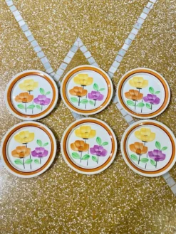 Lot de 6 assiettes à dessert Anémone de DIGOIN Sarreguemines