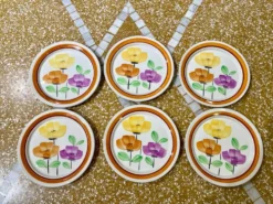Lot de 6 assiettes à dessert Anémone de DIGOIN Sarreguemines