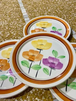Lot de 6 assiettes à dessert Anémone de DIGOIN Sarreguemines