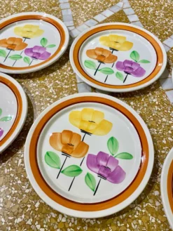 Lot de 6 assiettes à dessert Anémone de DIGOIN Sarreguemines