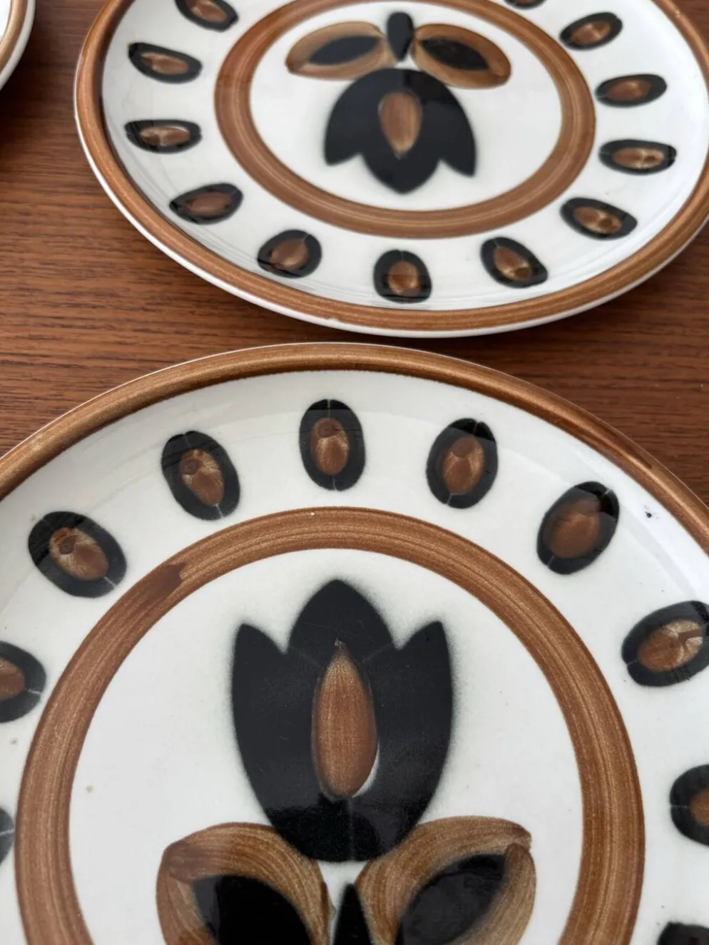 Lot de 4 assiettes à dessert boch La Louvière modèle kimono