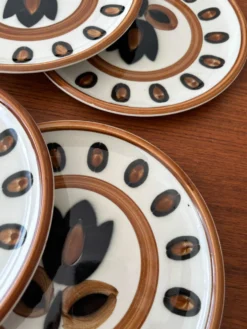 Lot de 4 assiettes à dessert boch La Louvière modèle kimono