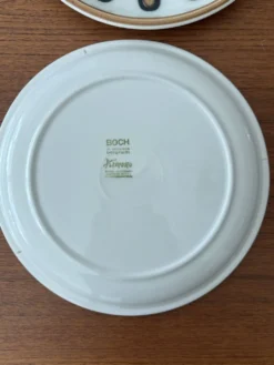 Lot de 4 assiettes à dessert boch La Louvière modèle kimono
