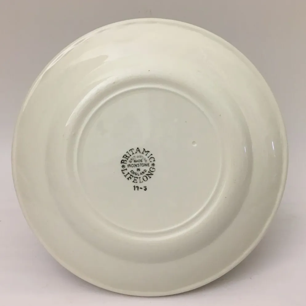 Lot de 6 assiettes à dessert “britamic lifelong ironstone england”