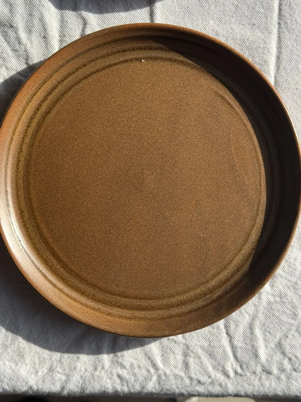Lot de 4 assiettes à dessert brunes Sarreguemines Modèle Savoie D19.5