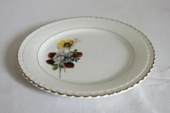 Lot de 6 assiettes à dessert Digoin modèle Veronese, années 50
