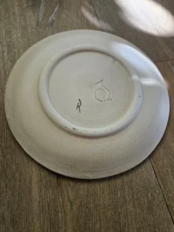 Lot de 12 assiettes à dessert en céramique de Poët Laval (Années 50)