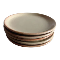Lot de 5 assiettes à dessert en grès