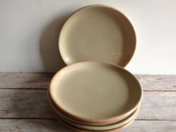 Lot de 5 assiettes à dessert en grès