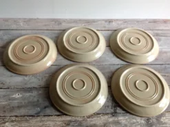 Lot de 5 assiettes à dessert en grès