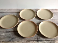 Lot de 5 assiettes à dessert en grès