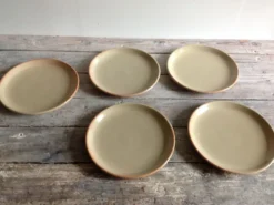 Lot de 5 assiettes à dessert en grès