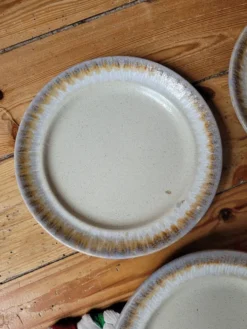 Lot de 5 assiettes à dessert en grès