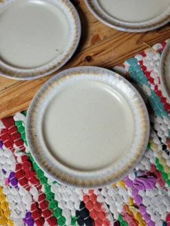 Lot de 5 assiettes à dessert en grès