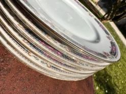 Lot de 6 assiettes à dessert en porcelaine de Limoges, Bernardaud & Co, déc