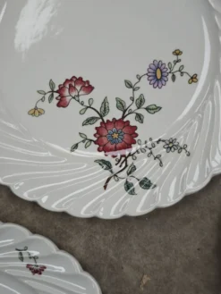 Lot de 6 assiettes à dessert KG Lunéville Service Fleurs des Indes