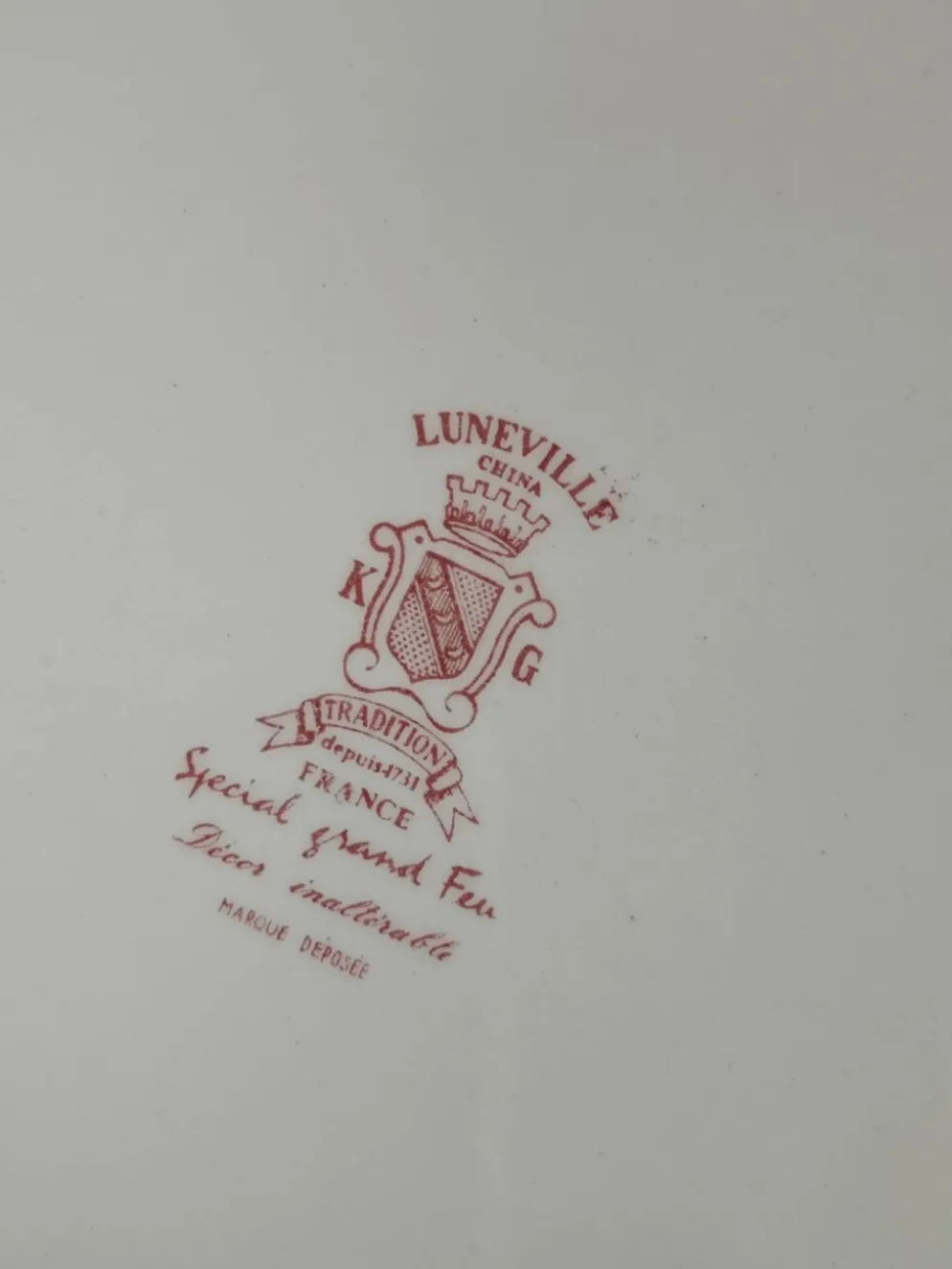 Lot de 6 assiettes à dessert KG Lunéville Service Fleurs des Indes