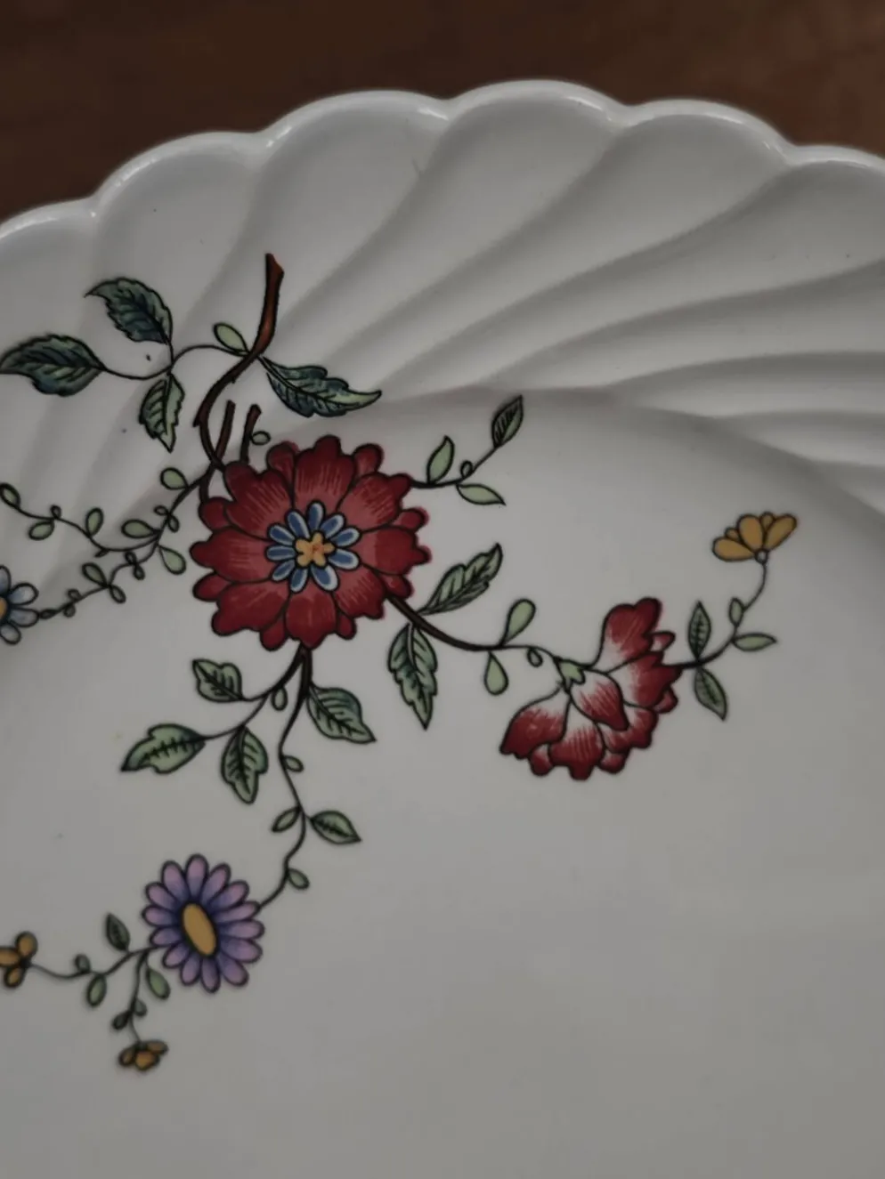 Lot de 6 assiettes à dessert KG Lunéville Service Fleurs des Indes
