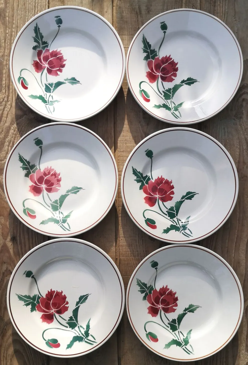 Lot de 6 assiettes à dessert "Luxeuil" Hbcm