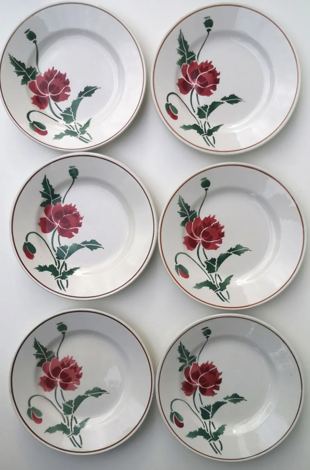 Lot de 6 assiettes à dessert "Luxeuil" Hbcm