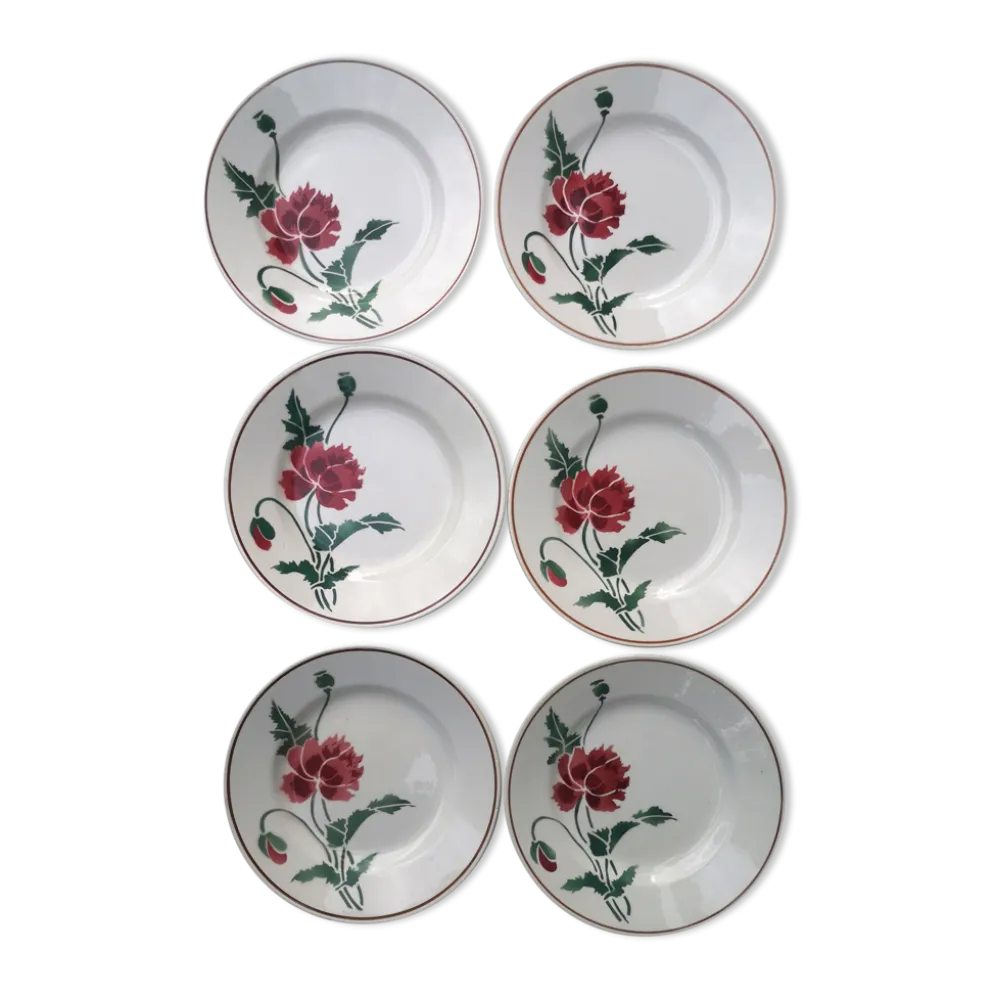Lot de 6 assiettes à dessert "Luxeuil" Hbcm