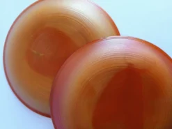 Lot de 2 assiettes à dessert marron opaline