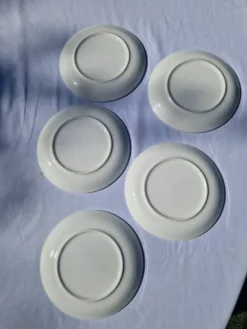 Lot De 5 Assiettes À Dessert Motif Nappe