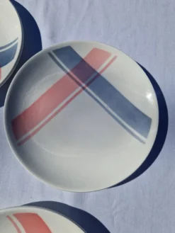 Lot De 5 Assiettes À Dessert Motif Nappe