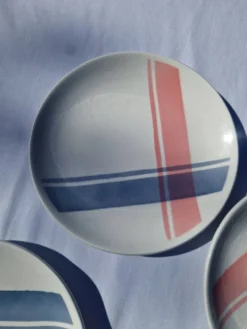 Lot De 5 Assiettes À Dessert Motif Nappe