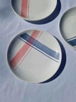 Lot De 5 Assiettes À Dessert Motif Nappe