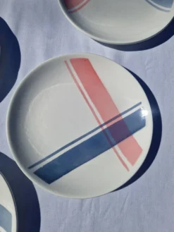 Lot De 5 Assiettes À Dessert Motif Nappe