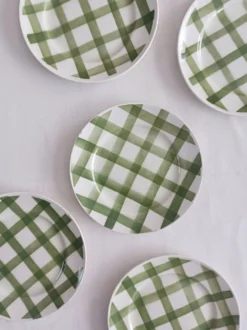 Lot de 5 assiettes à dessert Moulin des loups, Nappe