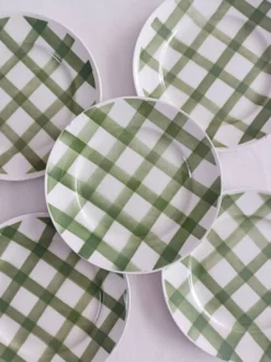 Lot de 5 assiettes à dessert Moulin des loups, Nappe