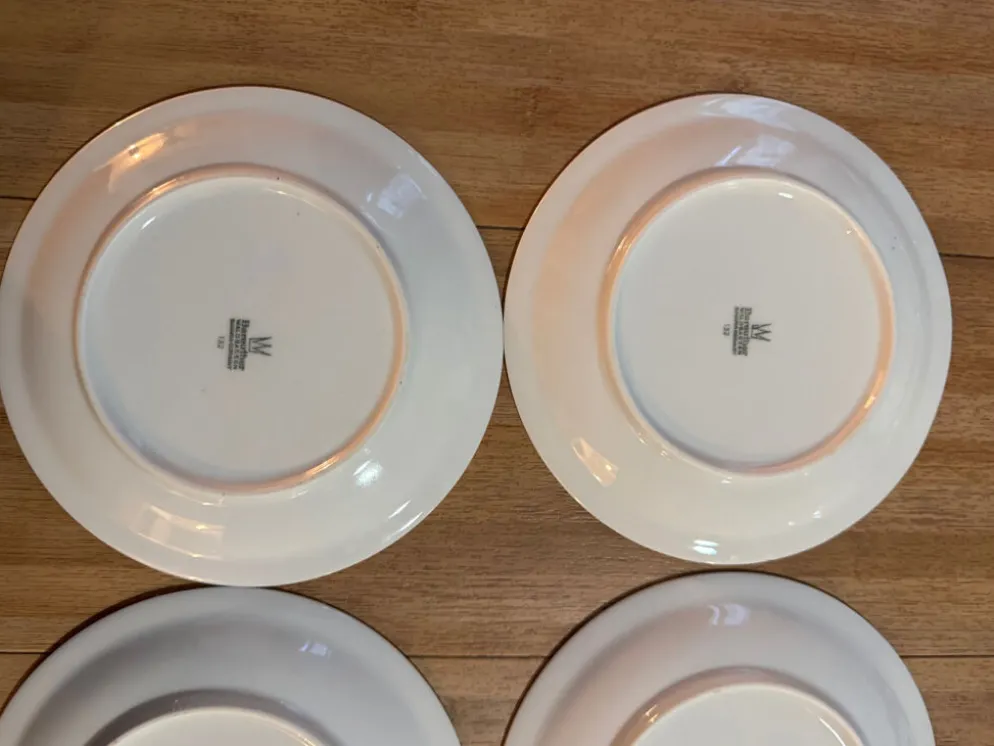 Lot de 6 assiettes à dessert ou à pain - 17 cm - vintage Bareuther