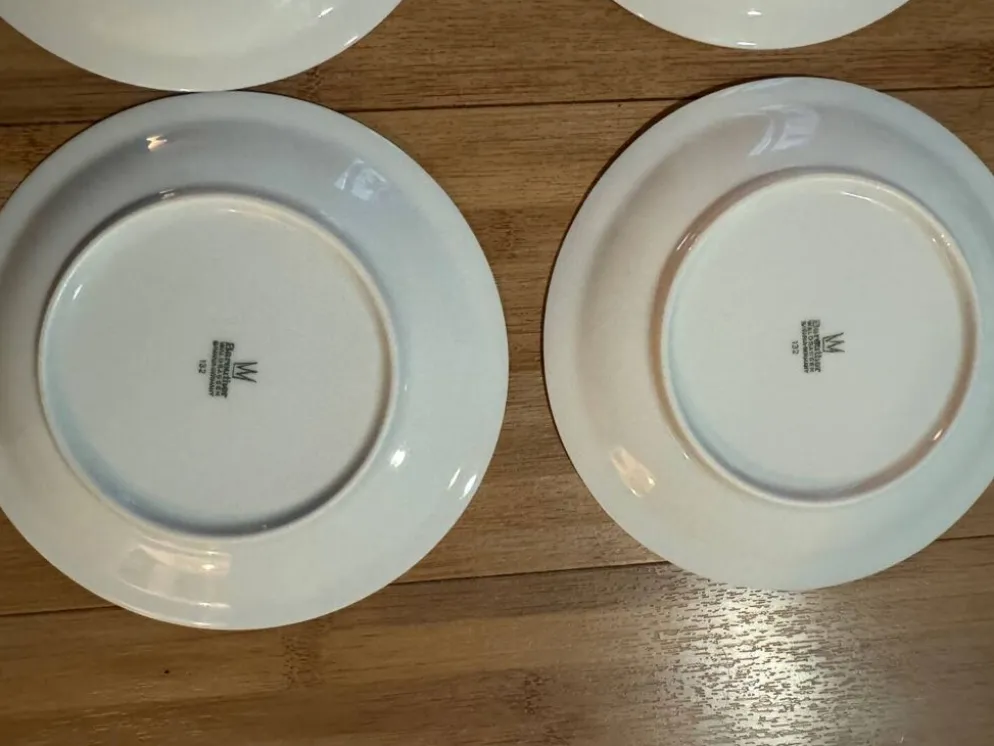 Lot de 6 assiettes à dessert ou à pain - 17 cm - vintage Bareuther