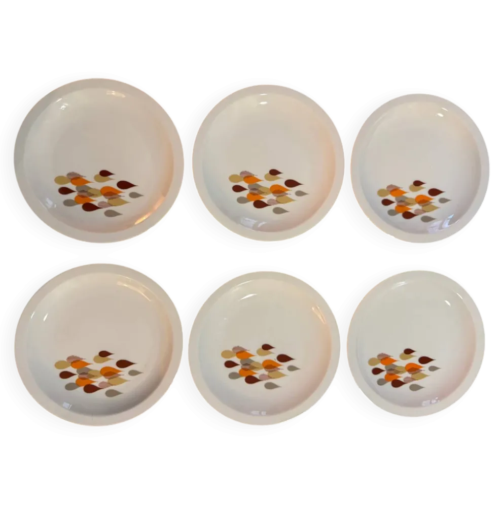 Lot de 6 assiettes à dessert ou à pain - 17 cm - vintage Bareuther