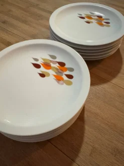 Lot de 12 assiettes à dessert ou à pain - 17 cm - vintage Bar
