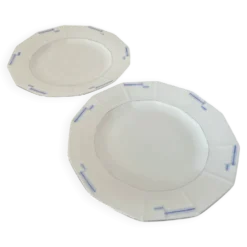 Lot de 2 assiettes à dessert porcelaine Art Deco