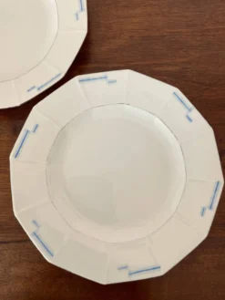 Lot de 2 assiettes à dessert porcelaine Art Deco